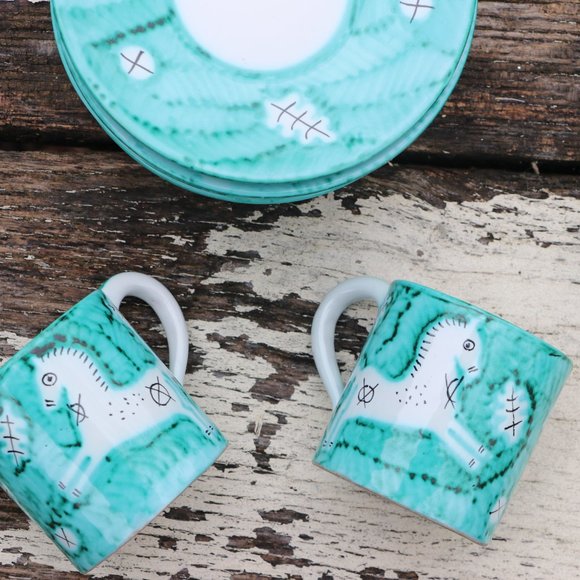 Vintage Italia Bitossi Hand Painted Tea Set - Picture 3 of 8